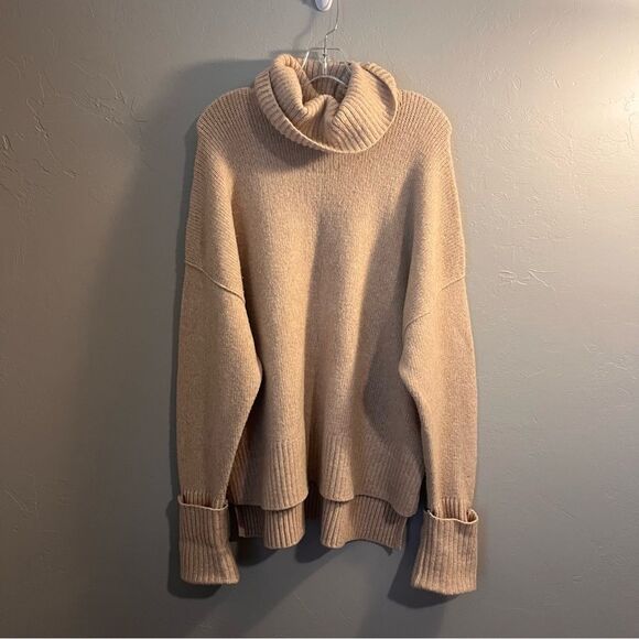 Joie Lirona Turtleneck Wool Blend Sweater in Soft Camel - Picture 6 of 14